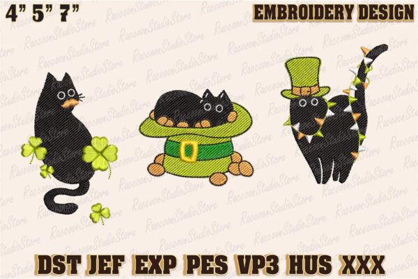 patricks-day-cat-embroidery-design