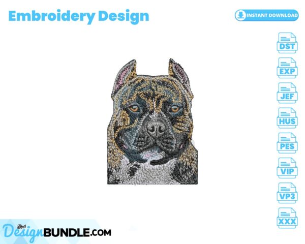 american-bully-embroidery-design