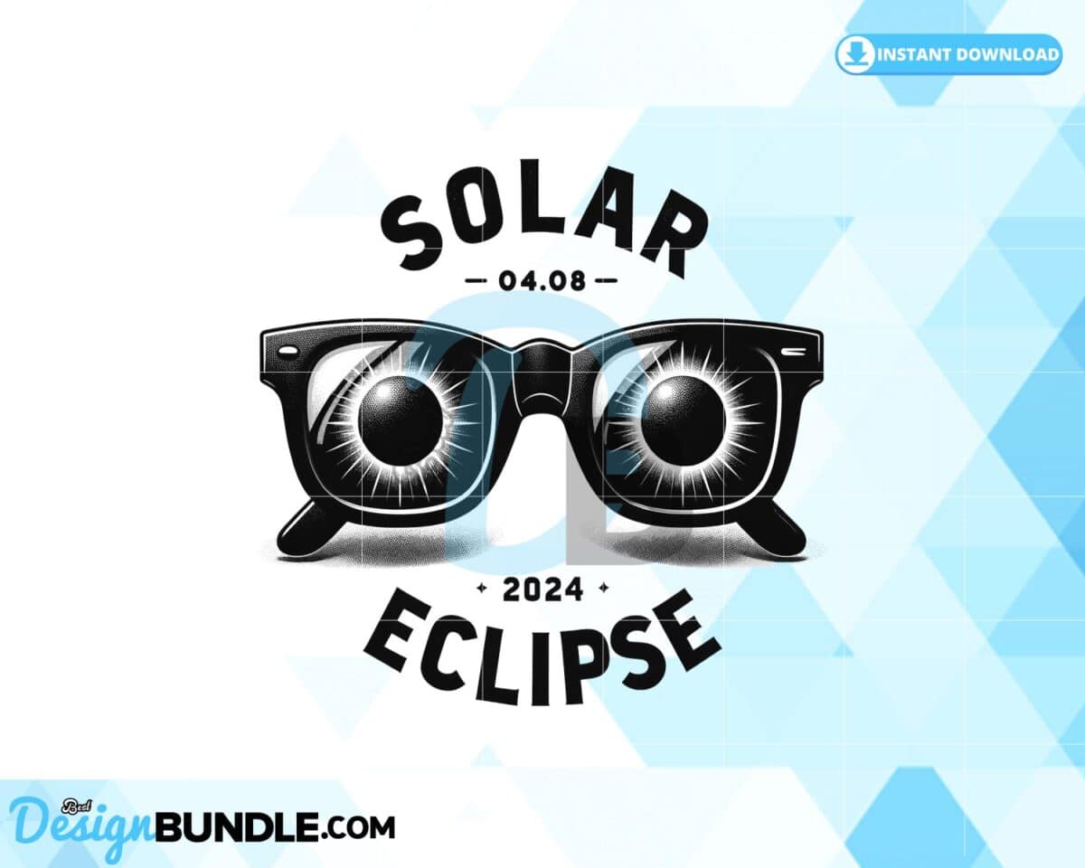 Solar Eclipse 2024 Glasses PNG Design Instant Download » BestDesignBundle