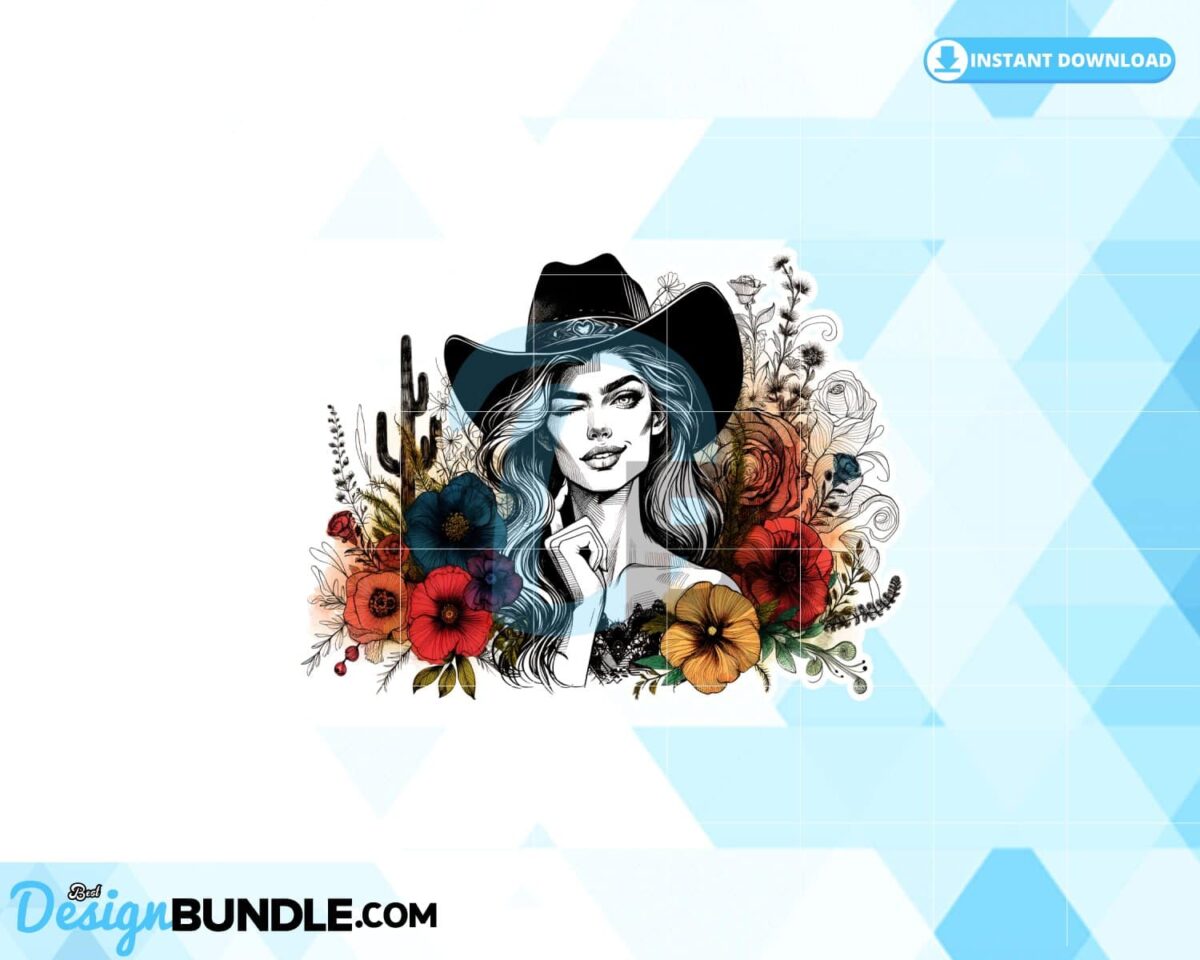 western-sublimation-png-cowgirl