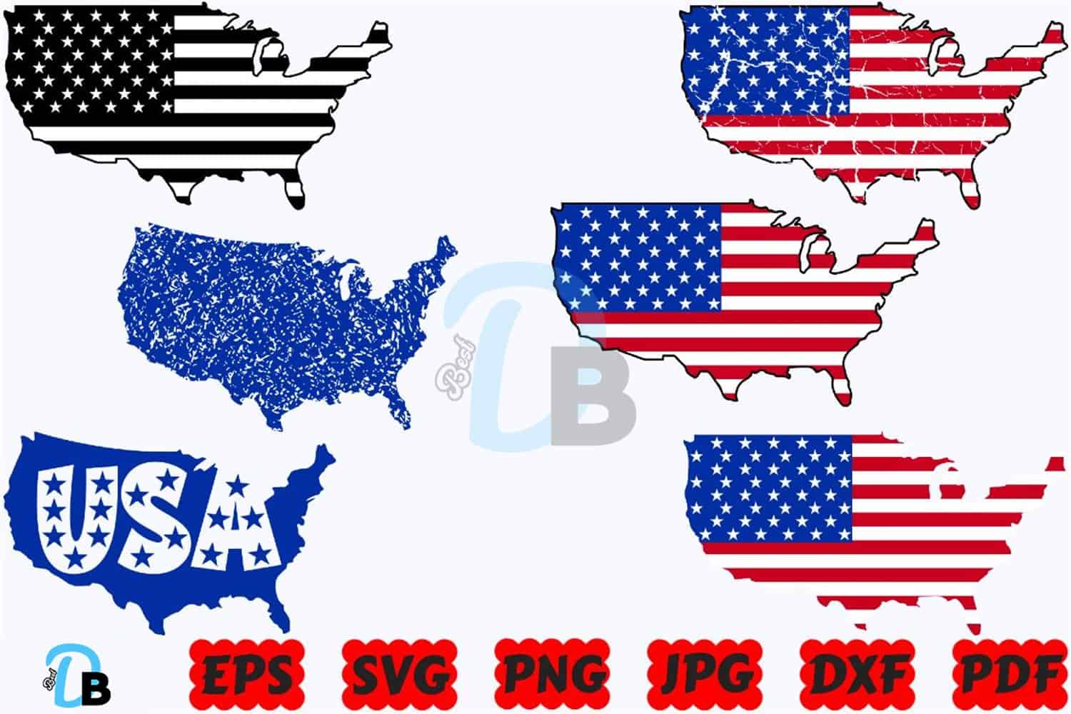 USA Map SVG | America Map SVG | USA SVG Instant Download » BestDesignBundle