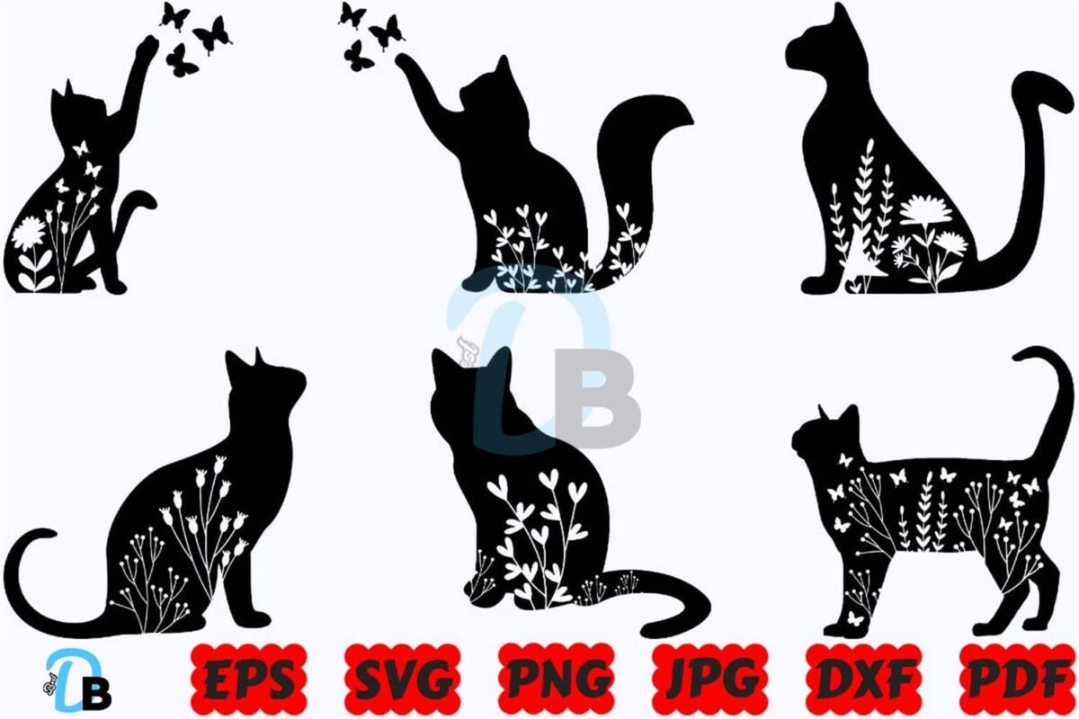 floral-cat-svg-floral-animal-svg-cat