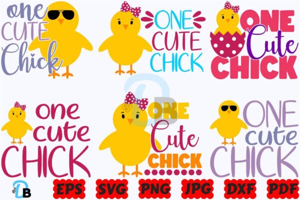 one-cute-chick-svg-funny-easter-svg