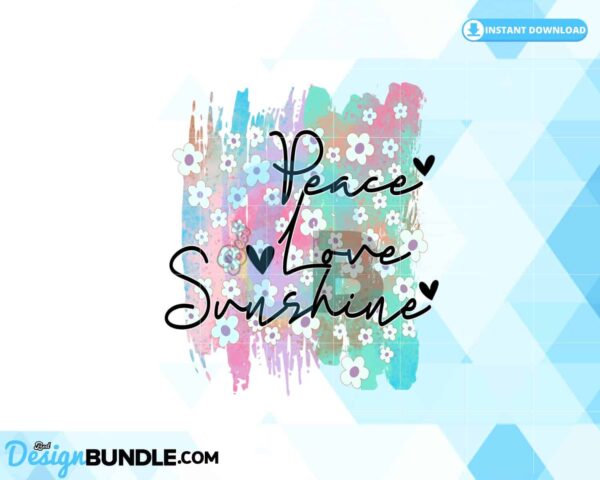 watercolor-spring-peace-love-sunshine