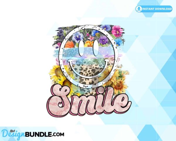 smiley-face-flower-brush-stroke-cowhide