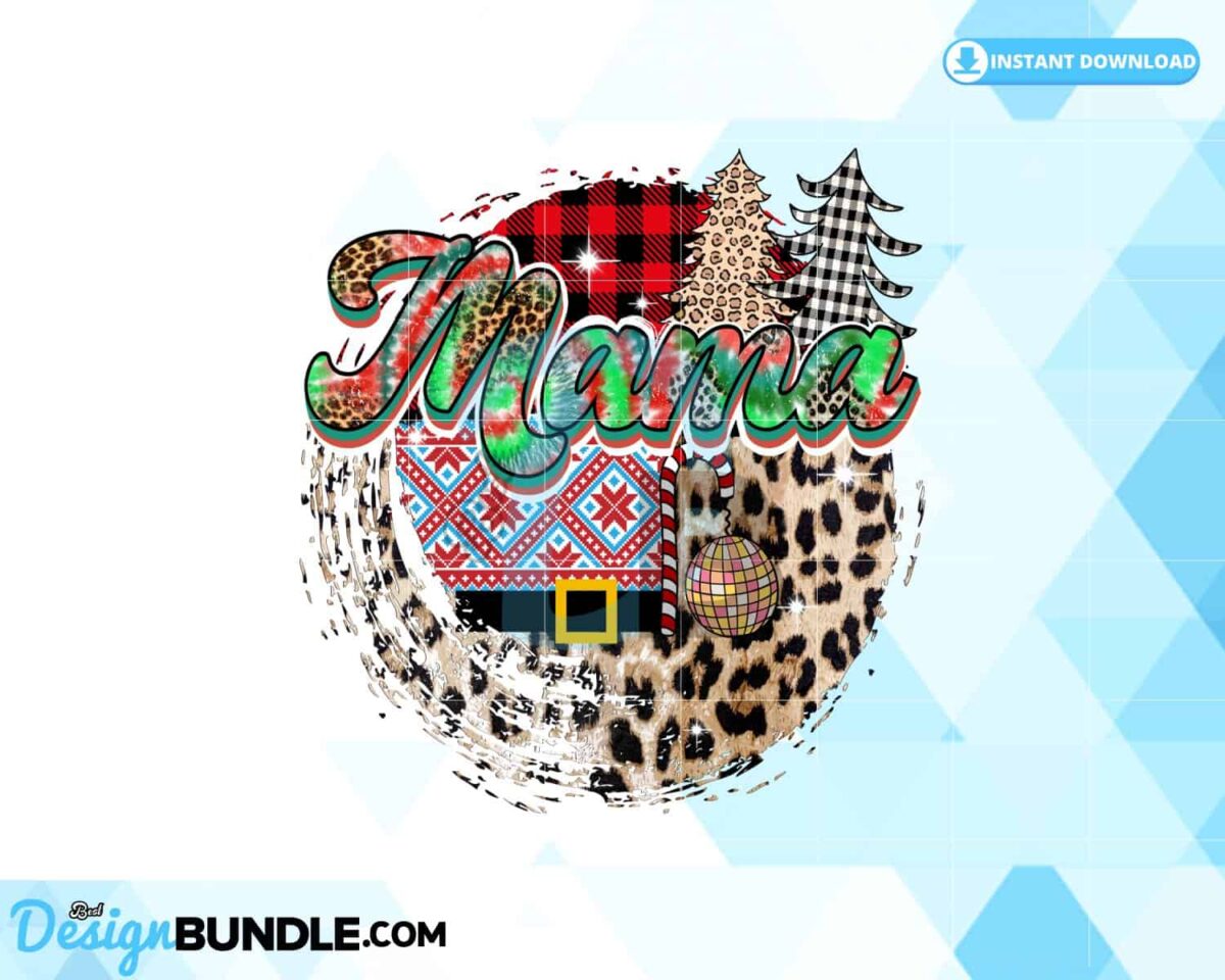 christmas-mama-retro-sublimation