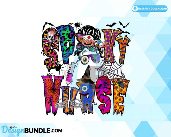 nurse-halloween-sublimation-messy-bun