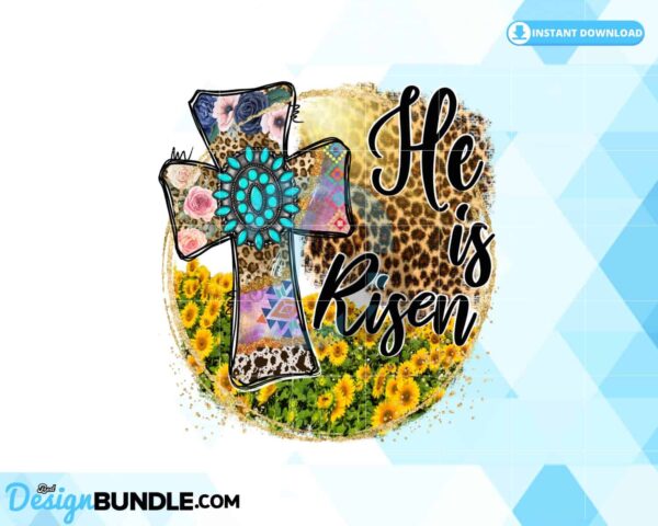 he-is-risen-sublimation-sunflower