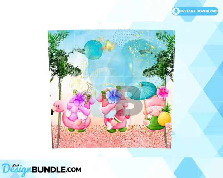 gnome-summer-beach-tumbler-png