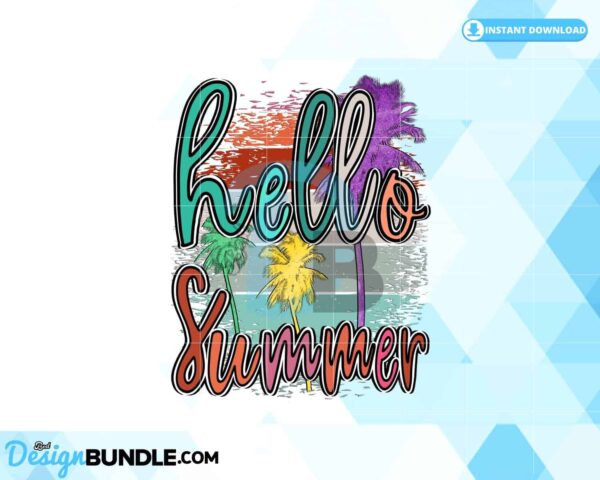hello-summer-png-summer-retro