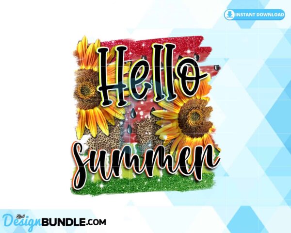 hello-summer-sunflower-png-watermelon