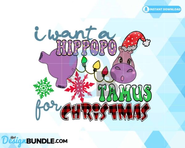 i-want-a-hippopotamus-for-christmas-png