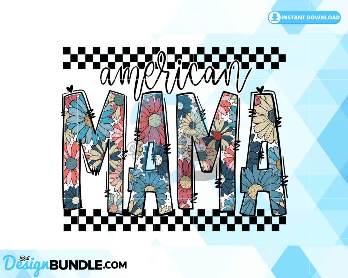 american-mama-floral-daisy-letter-cute