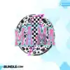 mama-checkered-grunge-lightning-bolt-cow