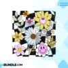 groovy-summer-daisy-flower-checkered-png