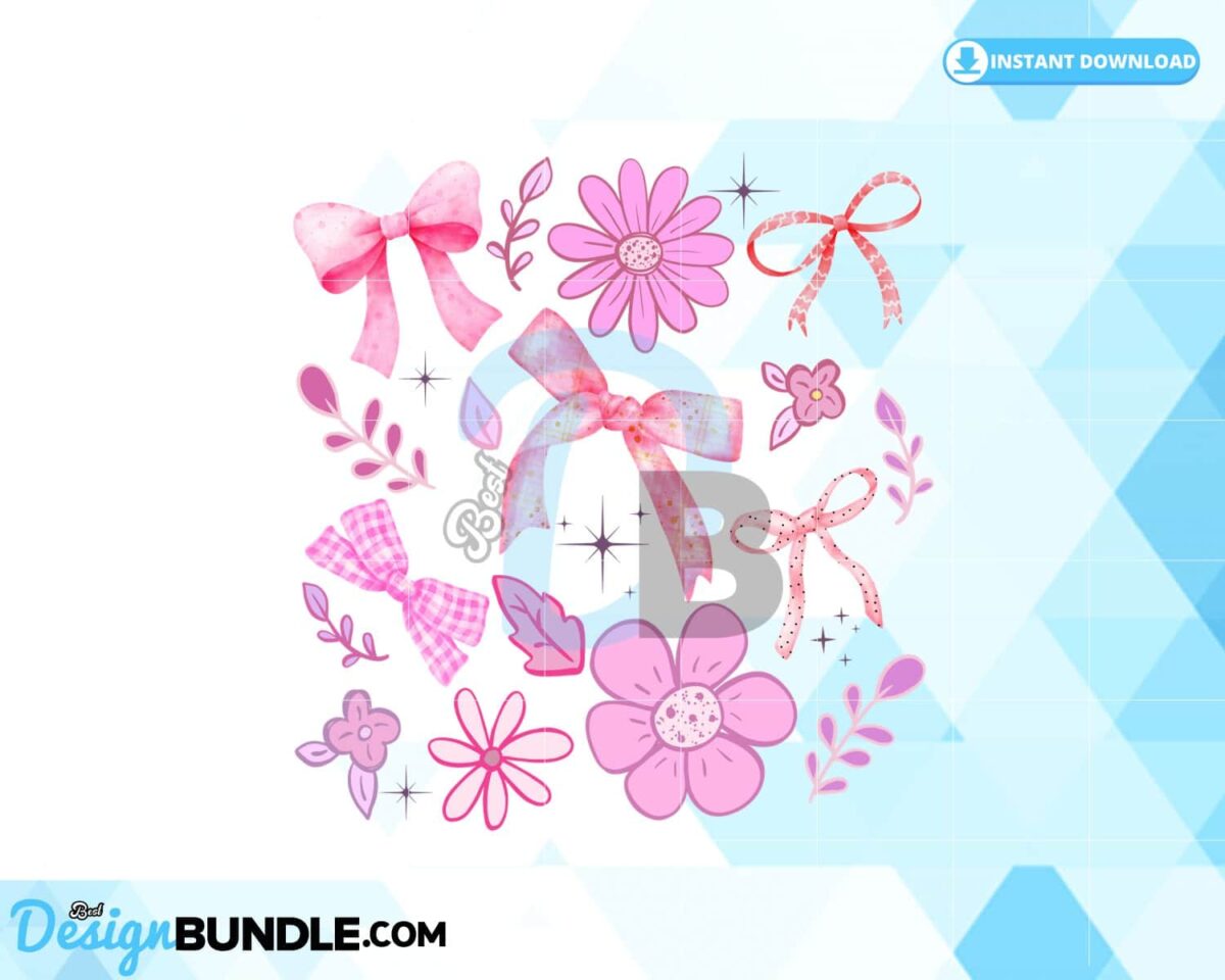 soft-girl-coquette-pink-bow-daisy-flower