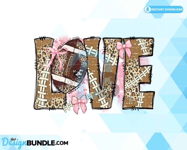 love-football-pink-bow-coquette-leopard