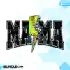 Softball Mama Lightning Bolt Retro PNG softball-mama-lightning-bolt-retro-png
