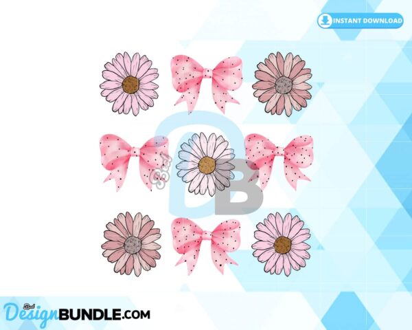 coquette-pink-bow-daisy-flower-boho-png