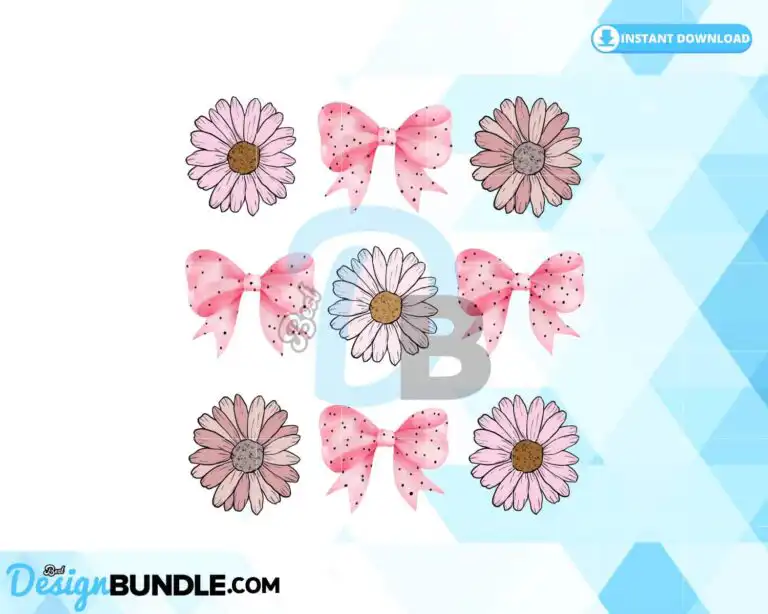 coquette-pink-bow-daisy-flower-boho-png