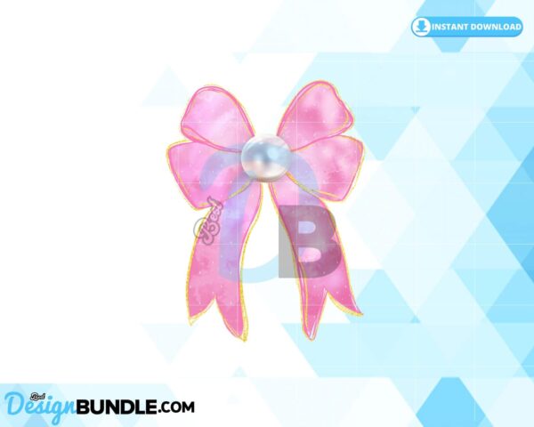 coquette-pink-bow-watercolor-glitter-png