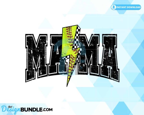 softball-mama-retro-varsity-lightning