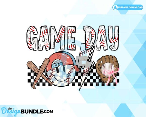 baseball-game-day-groovy-retro-checkered