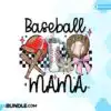 Baseball Mama Groovy Retro Checkered PNG baseball-mama-groovy-retro-checkered-png