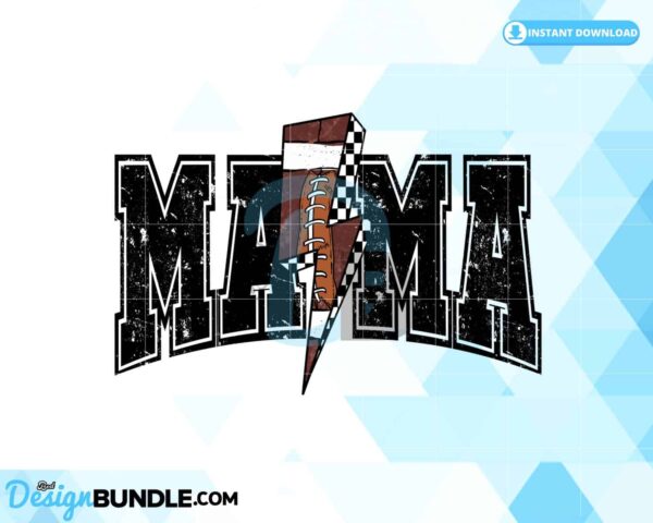 football-mama-retro-varsity-lightning