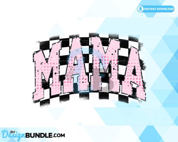 mama-retro-checkered-pink-mom-life-png