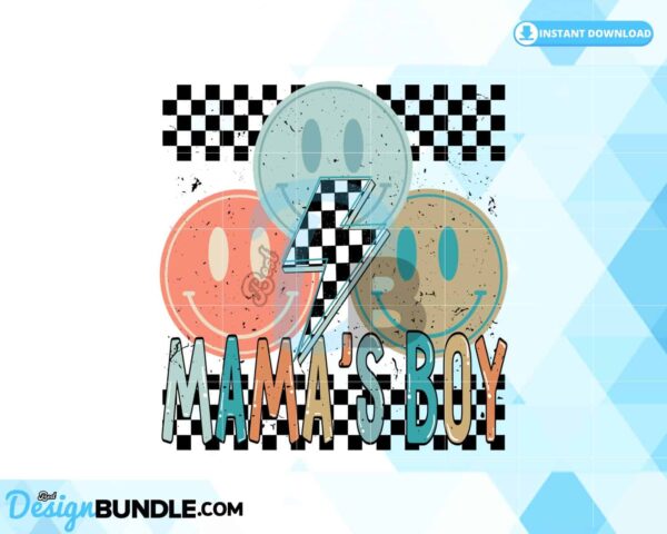 mamas-boy-checkered-lightning-bolt-png