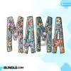 mama-retro-groovy-flowers-doodle-letter
