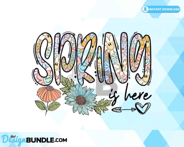 spring-is-here-floral-daisy-flower-retro