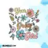 You Grow Girl Boho Flowers Retro PNG you-grow-girl-boho-flowers-retro-png