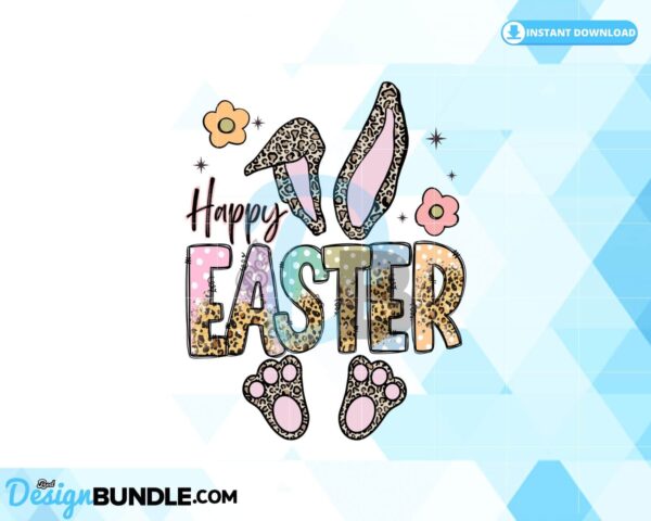 happy-easter-bunny-lettered-leopard-cute