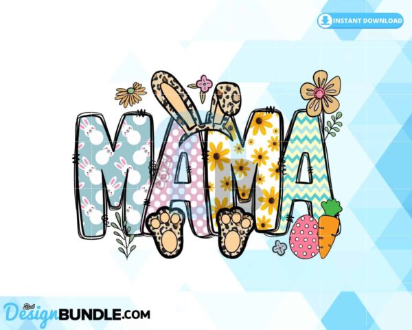mama-bunny-easter-vibes-doodle-lettered