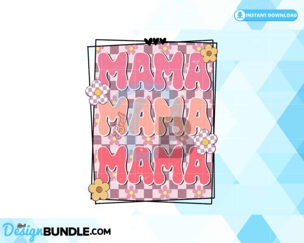 retro-mama-spring-vibes-flowers-checker