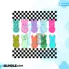 Colorful Easter Bunny Checkered PNG colorful-easter-bunny-checkered-png