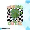 Lucky Vibes Shamrock Retro Checkered PNG lucky-vibes-shamrock-retro-checkered-png