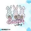 Easter Bunny Checkered Easter Vibes PNG easter-bunny-checkered-easter-vibes-png