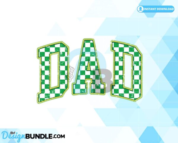 dad-retro-varsity-checkered-green-png