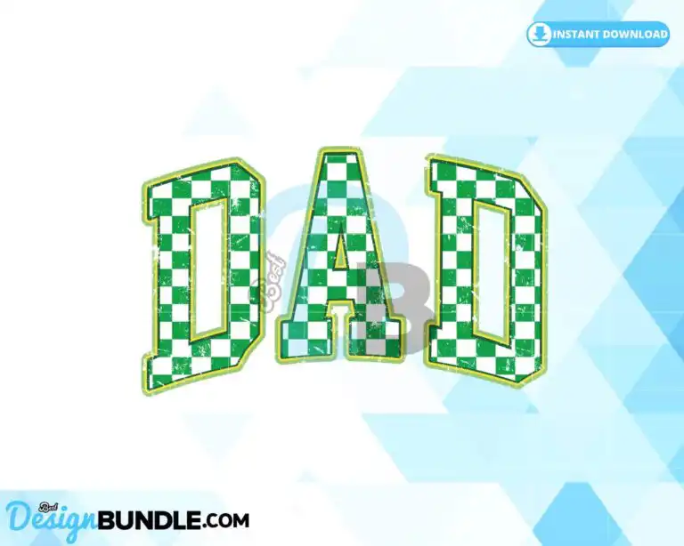 dad-retro-varsity-checkered-green-png
