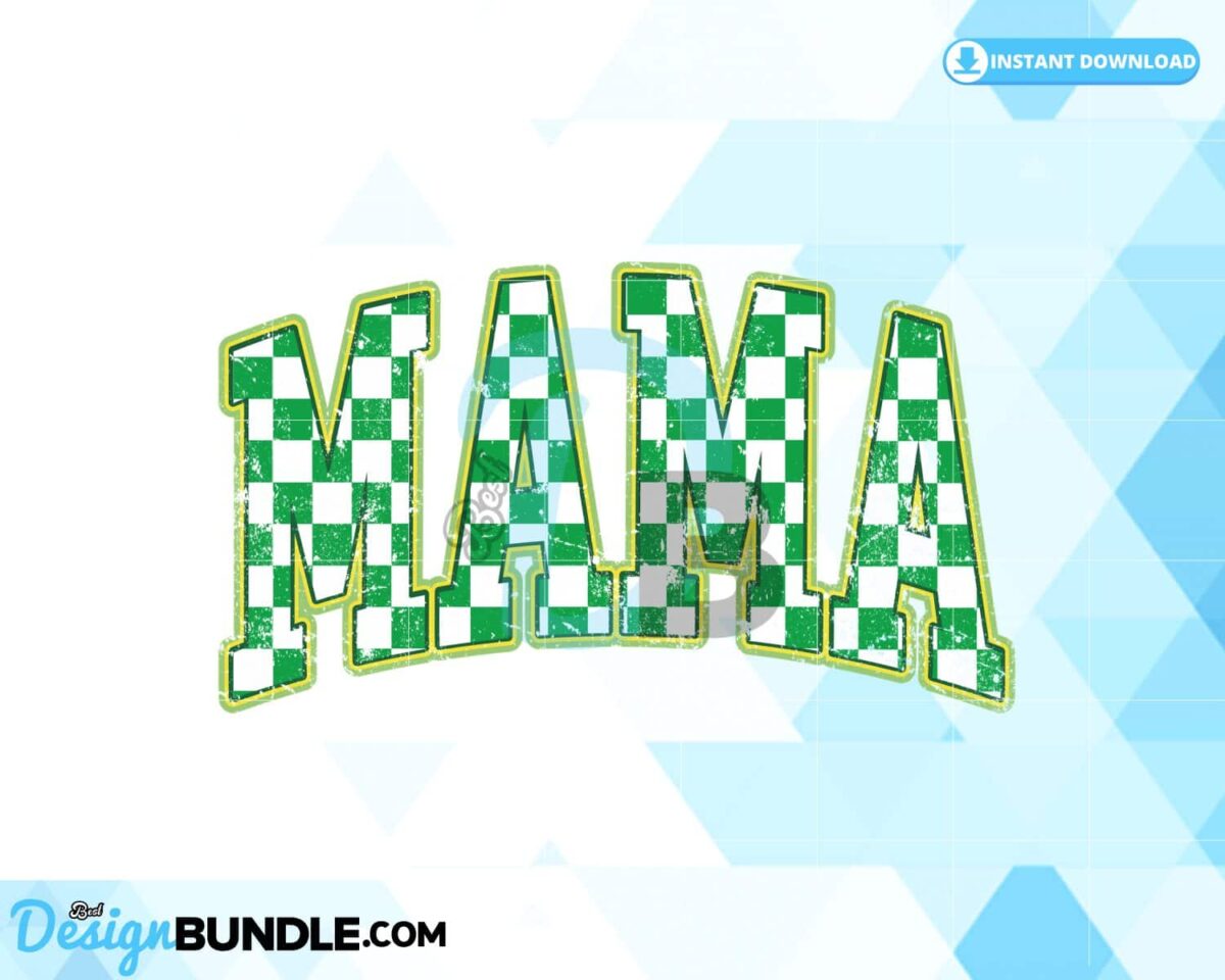 mama-checkered-green-retro-varsity-png