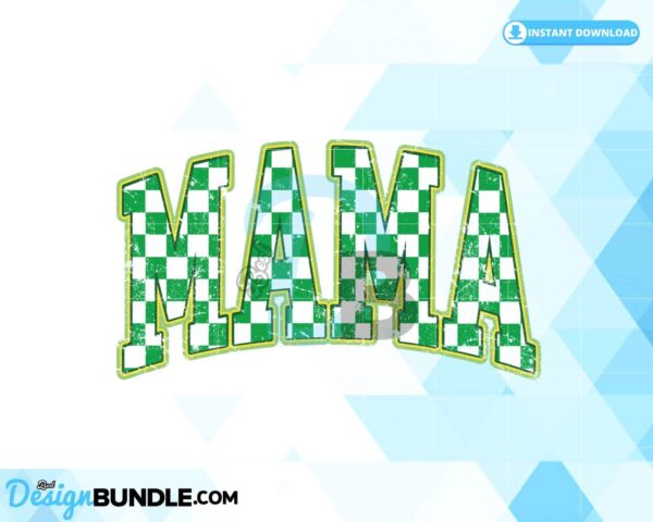 mama-checkered-green-retro-varsity-png