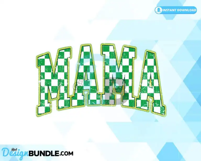 mama-checkered-green-retro-varsity-png