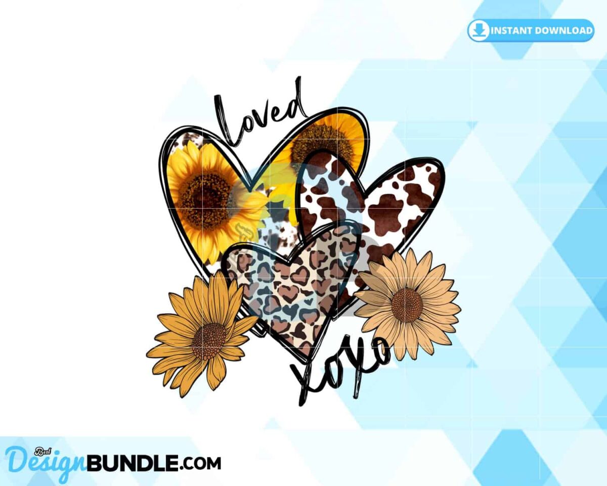 heart-trio-cowhide-sunflower-western-png