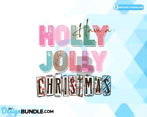 holly-jolly-christmas-retro-sublimation