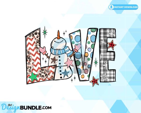 love-christmas-snowman-letter-doodle-png