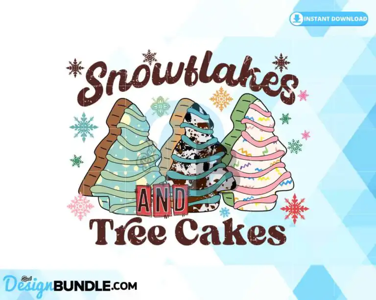 retro-christmas-snowflakes-and-tree-cake