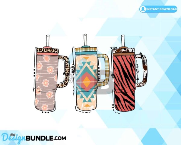 stanley-tumbler-doodle-cute-southwestern
